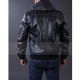 Justin Bieber Hooded Black Bomber Leather Jacket