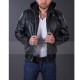 Justin Bieber Hooded Black Bomber Leather Jacket