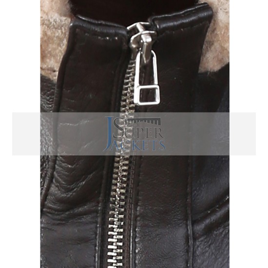 B3 Bomber Submariners Ginger Brown Quilted Leather Jacket with Sheepskin Fur B3 Bomber Submariners Ginger Brown Quilted Leather Jacket with Sheepskin Fur