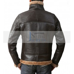 B3 Bomber Submariners Ginger Brown Quilted Leather Jacket with Sheepskin Fur B3 Bomber Submariners Ginger Brown Quilted Leather Jacket with Sheepskin Fur