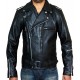 Terminator 2 Black Brando Motorcycle Men's Rider Leather Jacket