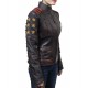 Cafe Racer Vintage Classic Women's OX Blood Waxed Brown Leather Jacket