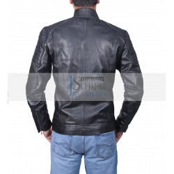 Cafe Racer Men's Classic Black Biker Leather Jacket Cafe Racer Men's Classic Black Biker Leather Jacket
