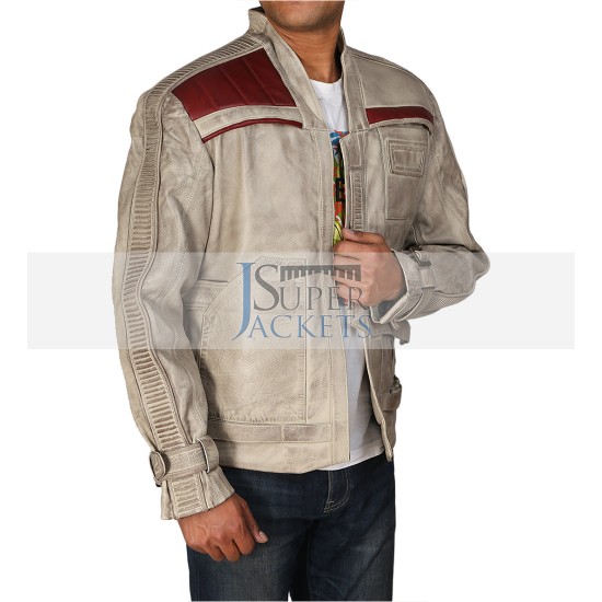 Star Wars John Boyega Waxed Flight Bomber Leather Jacket