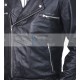 The Walking Dead Negan Jeffery Dean Morgan Black Biker Leather Jacket