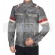 Men's Retro Grey Elephant textured Classic Biker Leather Jacket