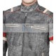Men's Retro Grey Elephant textured Classic Biker Leather Jacket
