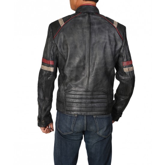Distressed Leather Jackets: For Cafe Race Men's Biker Vintage [Leather Jackets]