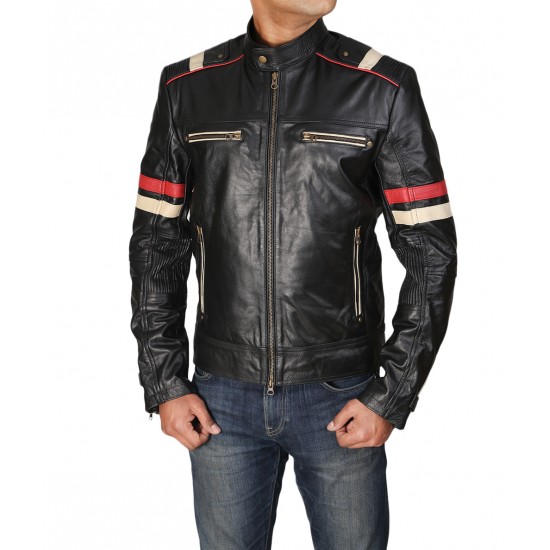 Distressed Leather Jackets: For Cafe Race Men's Biker Vintage [Leather Jackets]