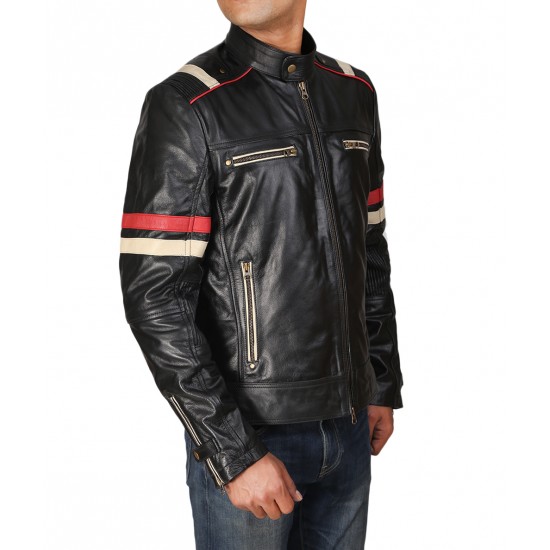 Distressed Leather Jackets: For Cafe Race Men's Biker Vintage [Leather Jackets]