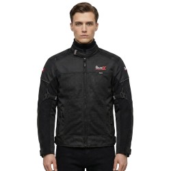Men’s Air-Ventilated Gear X Motorcycle Protective Riding Jacket – Black