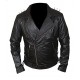 Ghost Rider Biker Metal Spikes Synthetic Leather Jacket