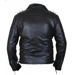 Ghost Rider Biker Metal Spikes Synthetic Leather Jacket Ghost Rider Biker Metal Spikes Synthetic Leather Jacket