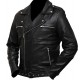 Negan Walking Dead S7 Jeffrey Dean Morgan Black Leather Jacket