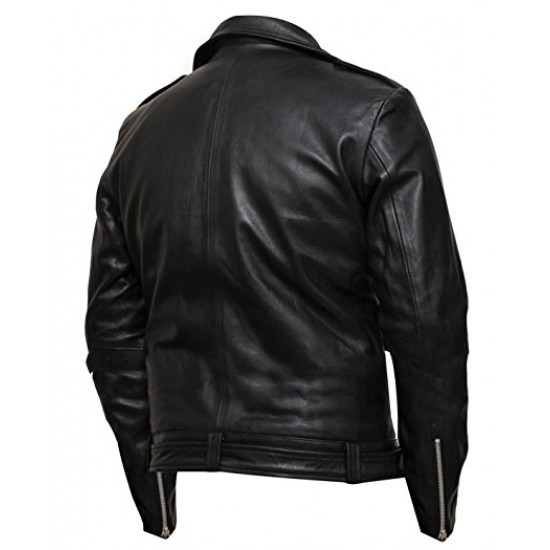 Negan Walking Dead S7 Jeffrey Dean Morgan Black Leather Jacket