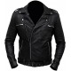 Negan Walking Dead S7 Jeffrey Dean Morgan Black Leather Jacket