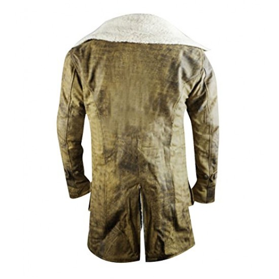 Dark Knight Rises Bane Crocodile Buffing Distressed Brown Fur Leather Coat Dark Knight Rises Bane Crocodile Buffing Distressed Brown Fur Leather Coat