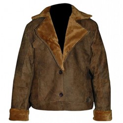 Women Ugg Alpine Distressed Shearling Flying Bomber Jacket