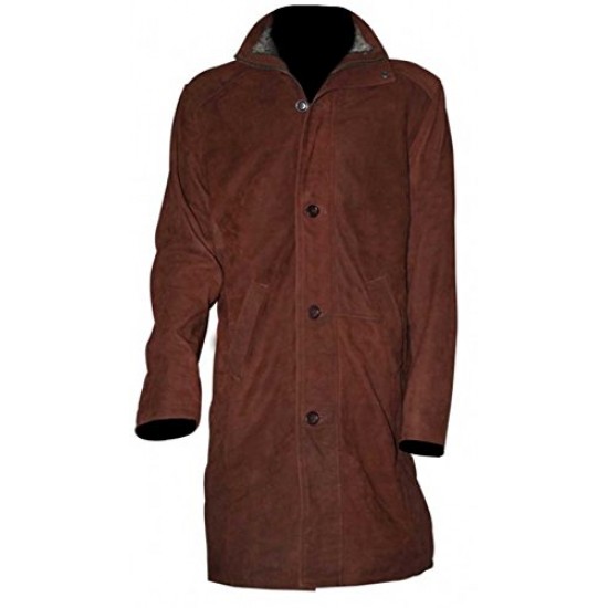 Robert Taylor Sheriff Walt Longmire Brown Velvet Trench Coat