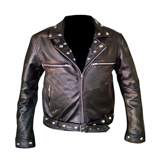 Snakes Rule Fallout 3 Tunnel Distressed Leather Jacket