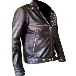 Snakes Rule Fallout 3 Tunnel Distressed Leather Jacket