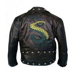 Snakes Rule Fallout 3 Tunnel Distressed Leather Jacket