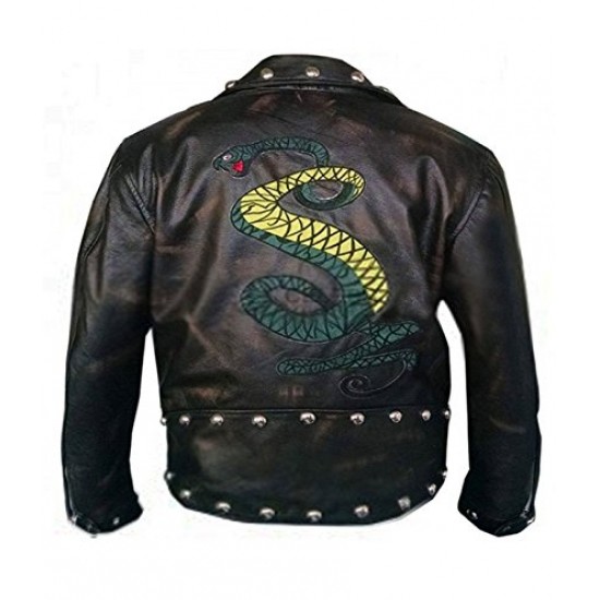 Snakes Rule Fallout 3 Tunnel Distressed Leather Jacket