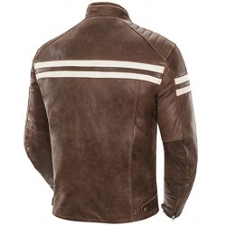 Men's Vintage Distressed Brown Motorcycle Leather Jacket 