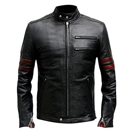 Fight Club Hybrid Mayhem Black Men's Retro Faux Leather Jacket 