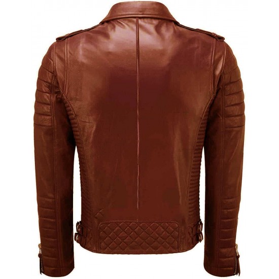 Men's Brando Brown Leather Jacket - Brown Brando Jacket