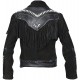 Men's Western Black Cowboy Suede Leather Jacket