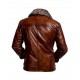 Men's Fur Collar Leather Jacket - Brown Biker Jacket Men's Fur Collar Leather Jacket - Brown Biker Jacket