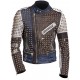 Men's Studded Leather Jacket - Studded Punk Jacket