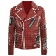 Men's Studded Leather Jacket - Studded Brando Jacket