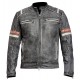 Men's Cafe Racer Jacket - Motorcycle Black Leather Jacket