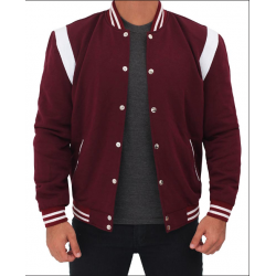 Mens Maroon Varsity Jacket | Baseball Letterman Jacket
