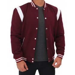 Mens Maroon Varsity Jacket | Baseball Letterman Jacket