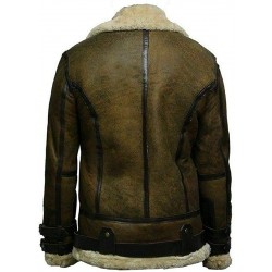 Tom Hardy Shearling Jacket - Brown Dunkirk Leather Jacket