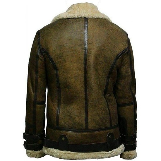 Tom Hardy Shearling Jacket - Brown Dunkirk Leather Jacket Tom Hardy Shearling Jacket - Brown Dunkirk Leather Jacket