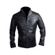 Superman Man of Steel Biker Black Leather Jacket