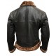 Men's B3 Artificial Fur Black Shearling Bomber Leather Jacket