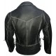 Asymmetrical Zipper Brando Biker Distressed Black Leather Jacket
