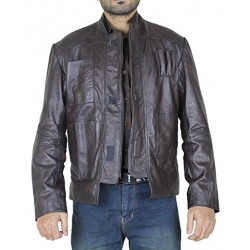 Star Wars Force Awakens Han Solo Brown Leather Jacket