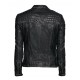 Asymmetrical Lapel Collar Brando Biker Leather Jacket