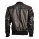 Cross Front Slim Fit Bomber Leather Jacket
