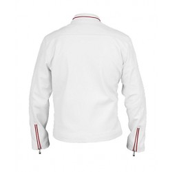 Angel Cool White Bomber Faux Jacket for Men