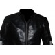 Men's Bomber 8 Balls Black Real Leather Jacket