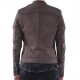 Slimfit Women's Brown Quilted Biker Leather Jacket