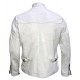Steve McQueen White Gulf Le Mans Biker Synthetic Leather Jacket
