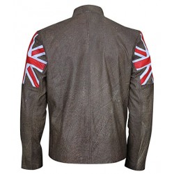 UK FLAG VINTAGE MENS MOTORCYCLE CAFE RACER JACKET